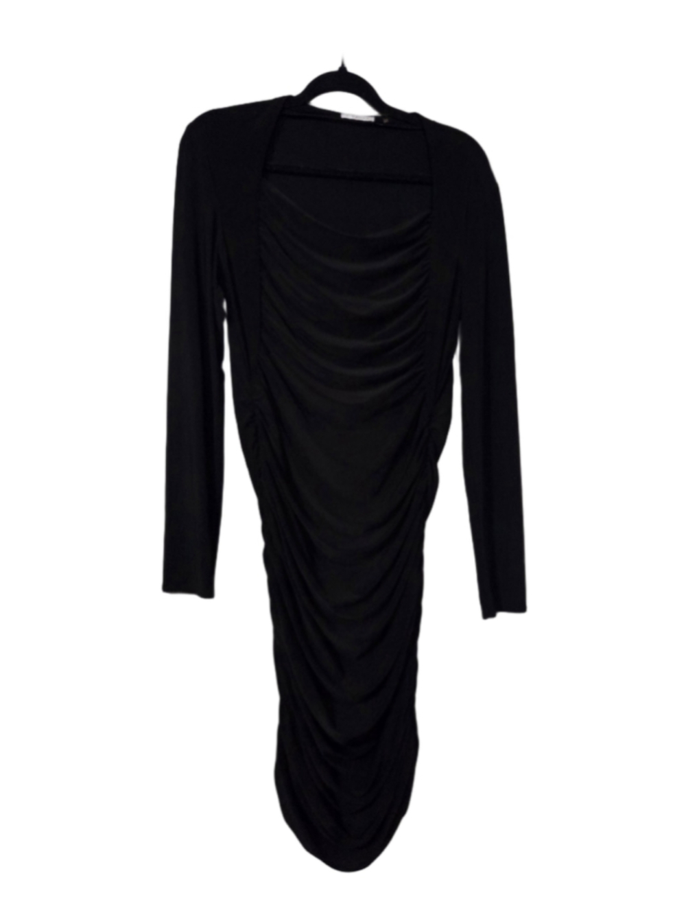 Women's T Tahari Black Ruched Midi Dress Size S